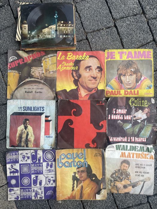 Zestaw płyt winylowych+ pocztówki dzwiekowe