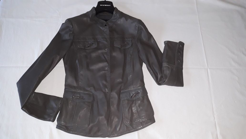 Шкіряна куртка Emporio Armani, піджак чудової якості XS, стан нової
