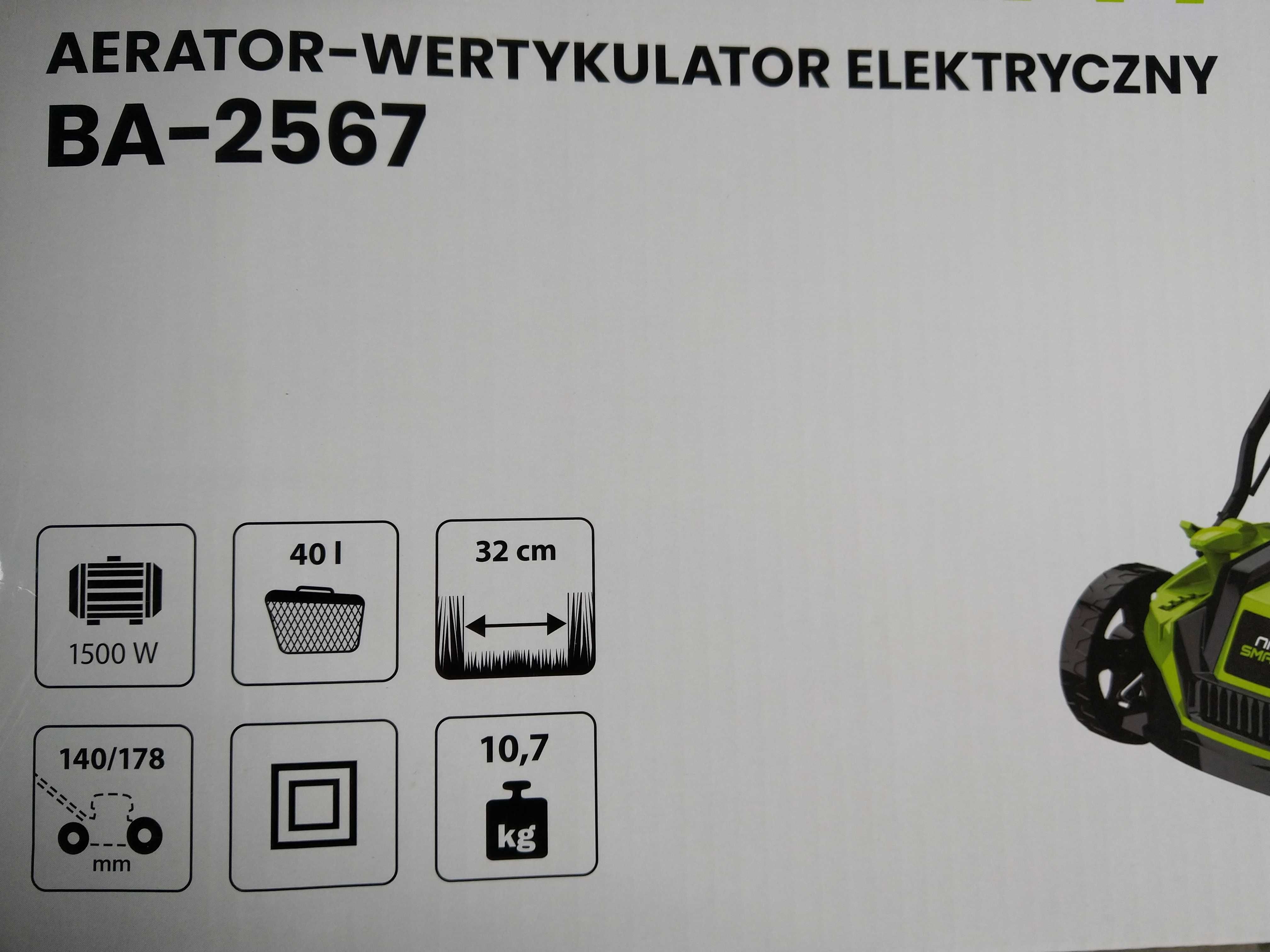 HIT Urządzenie 2w1 wertykulator aerator elektryczny 1500W 40L 32cm
