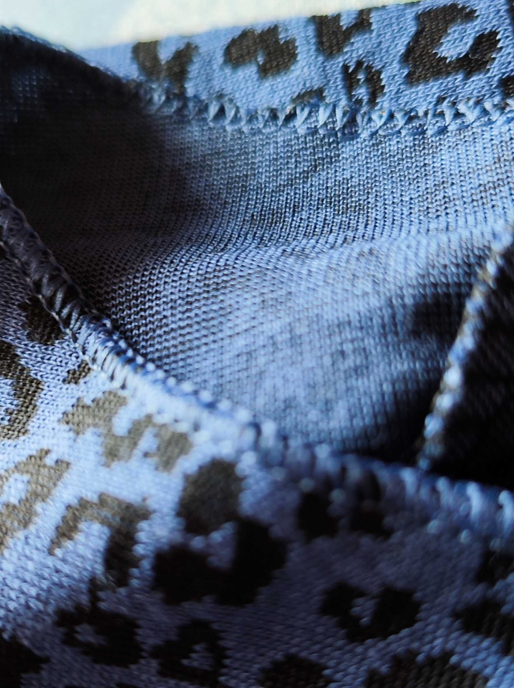 Granatowy sweterek nietoperz panterka oversize luźny M/L