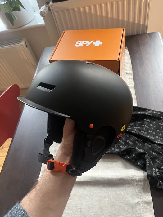 Kask snowboardowy SPY rozm. 59-61 cm czarno- pomarańczowy