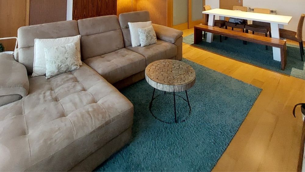 2 tapetes sala azuis