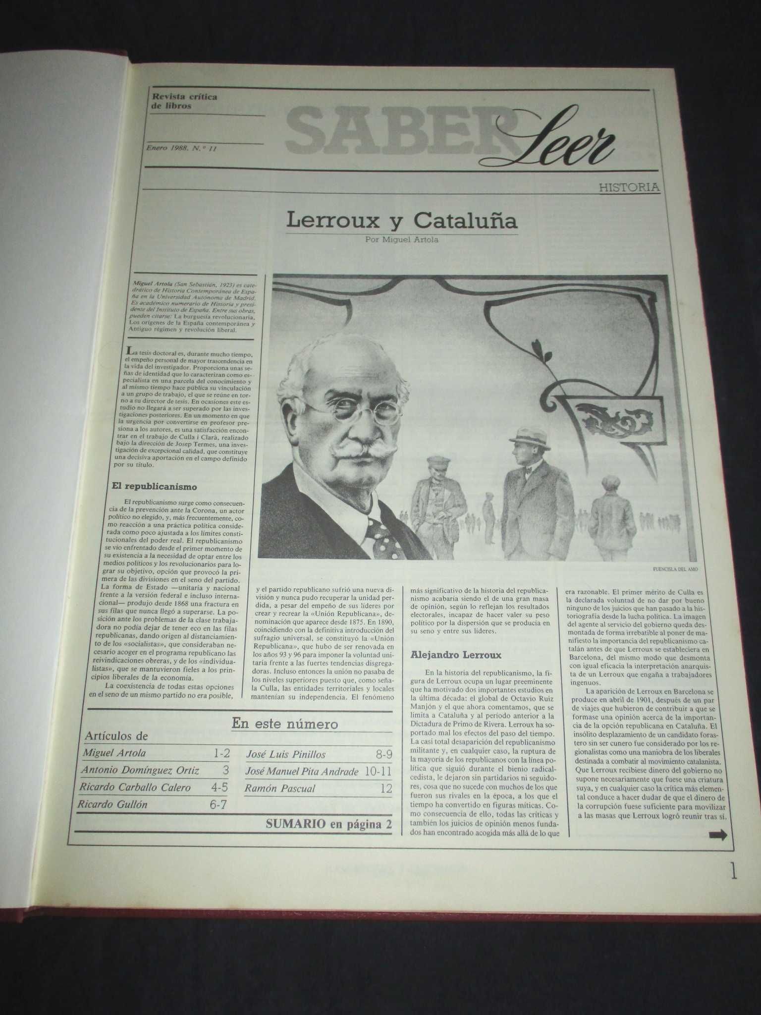 Livro Saber Leer Revista Crítica de Libros 1988
