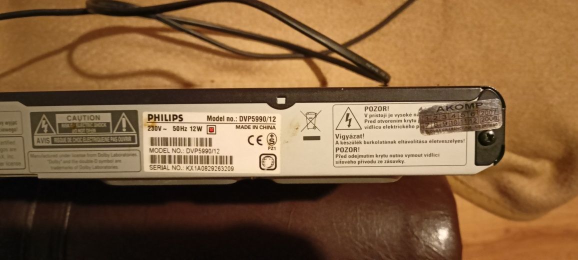 CD DVD odtwarzacz Philips CD DVD DVP 5990