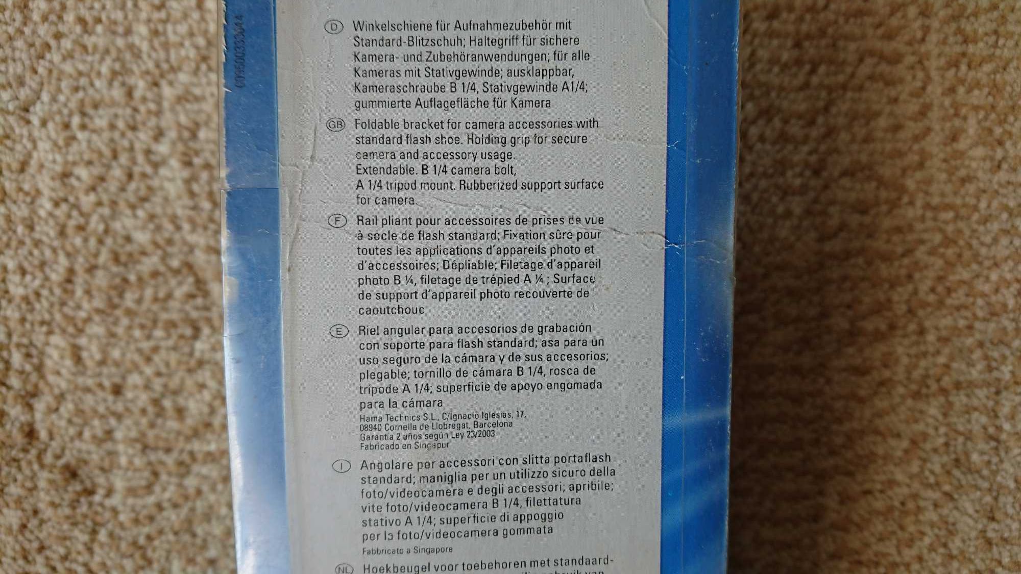 Szyna kątowa Digi Klapp Hama do zewnętrznej lampy błyskowej