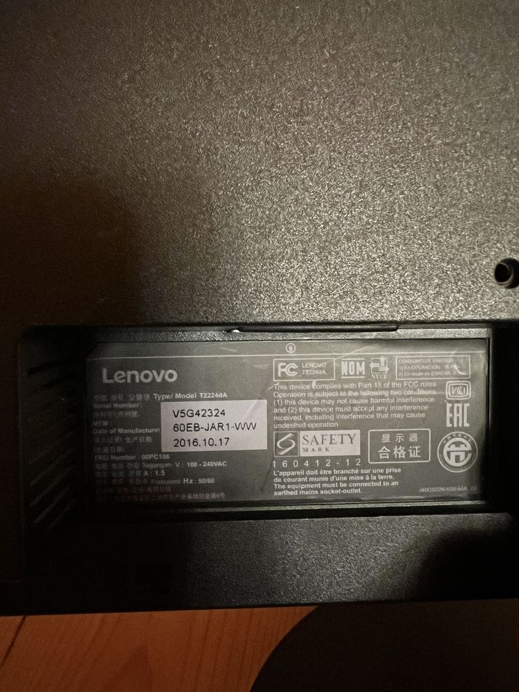 Монитор Lenovo ThinkVision T2224da-2000