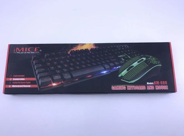 Клавиатура проводная,мышь проводная комплект iMICE KM-680