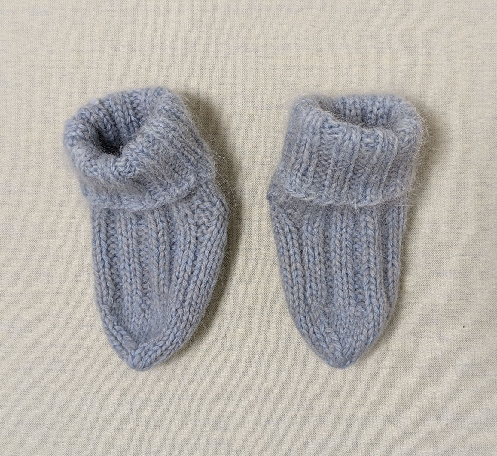 Ангоровые носочки пинетки для новорожденного (носки, ангоровая пряжа)