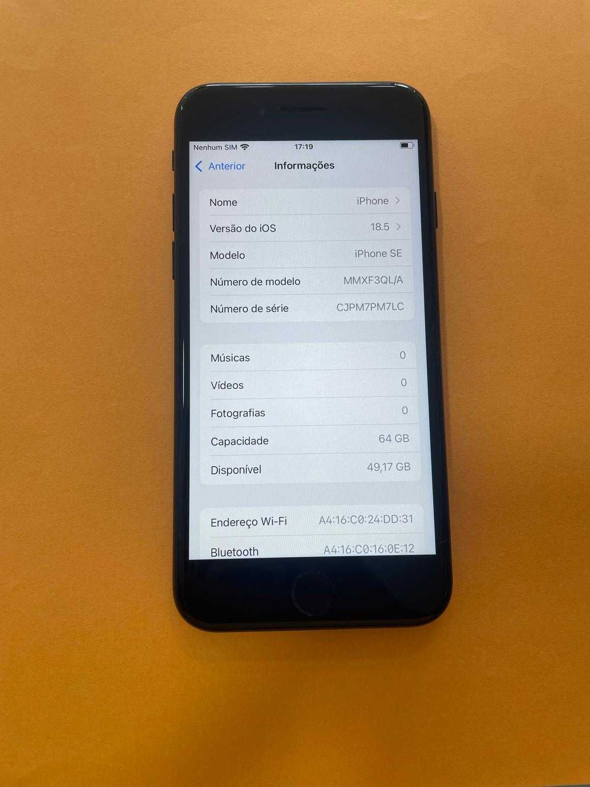 iPhone SE 2022 (3 Gen) Bateria 100% ( Processador Mesmo do iPhone 14 )
