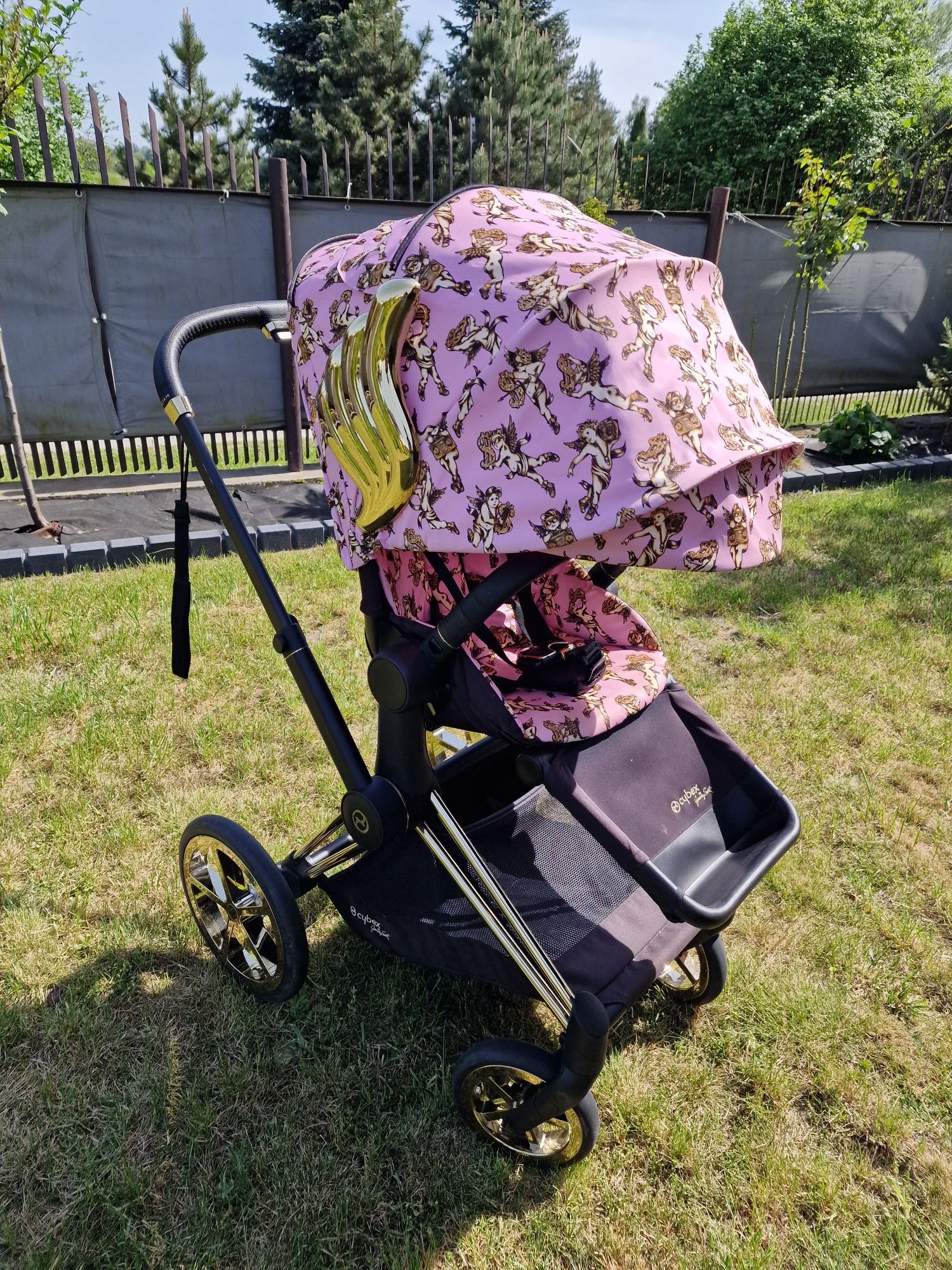 Wózek 2w1 Cybex Priam 2.0 Jeremy Scott Pink Cherubs różowy spacerówka