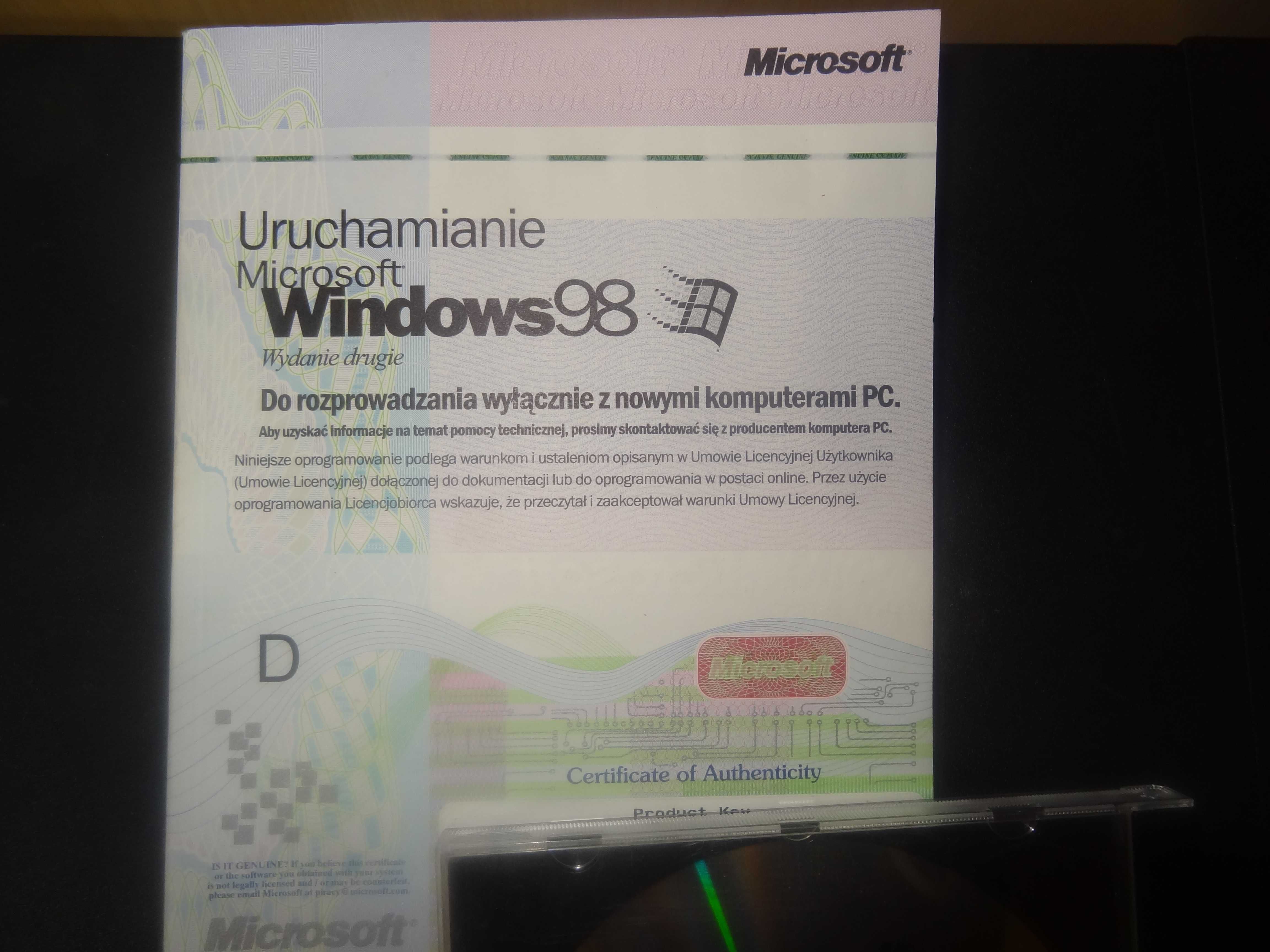 Windows 98  wydanie drugie  płyta