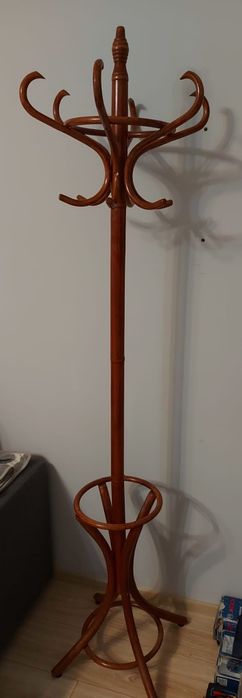 Wieszak stojący dębowy