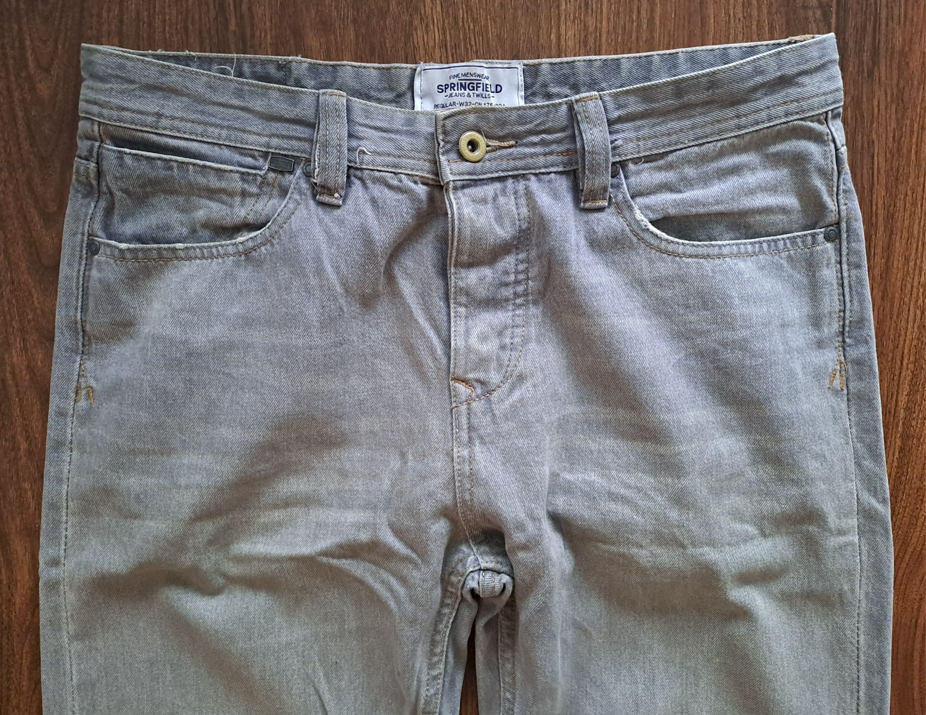 Calça de ganga homem, côr cinzenta clara, tam. 32/42 marca Springfield