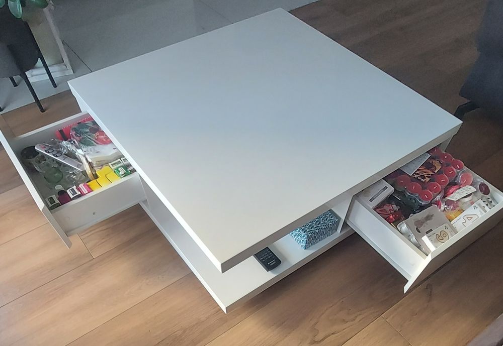 Stolik kawowy biały lekier