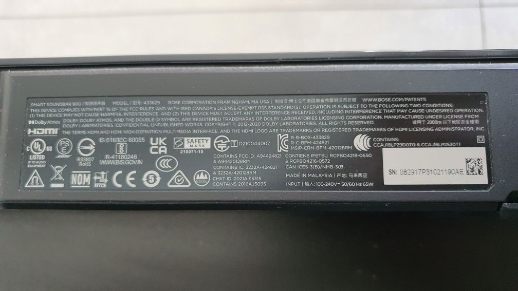 BOSE soundbar 900 / Ultra, BDB, ideał, pudełko, gwarancja, sklep BOSE