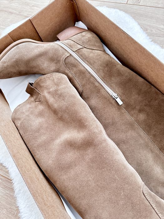 Чоботи казаки натуральний замш 38-24,5см