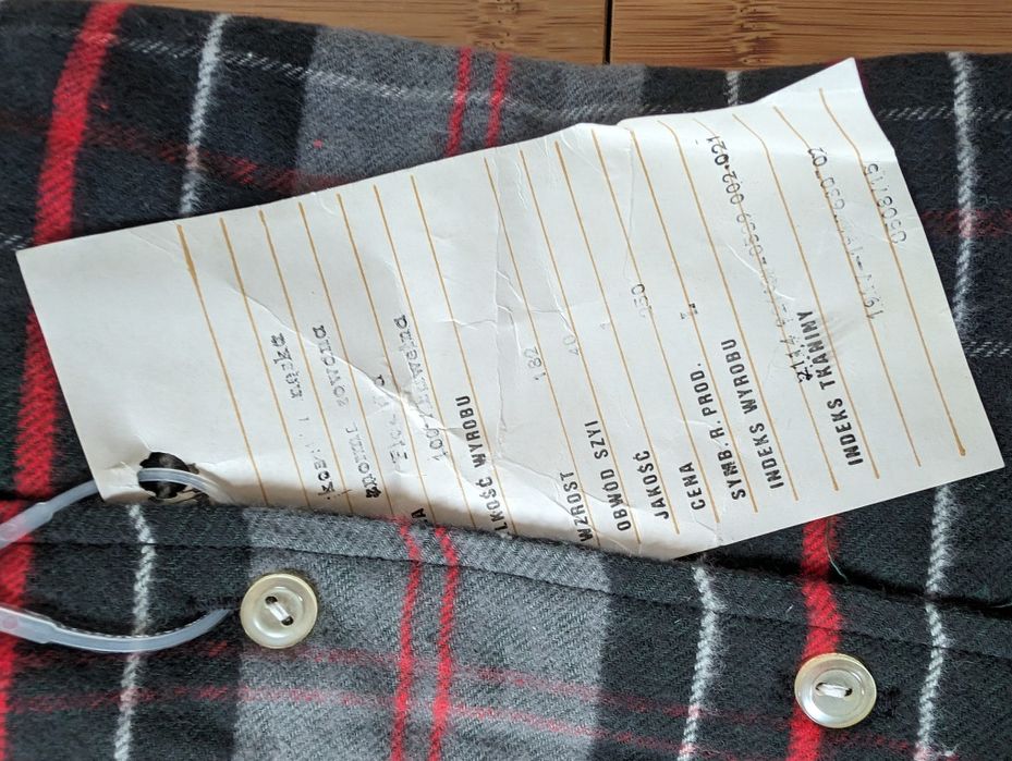 Koszula męska wólczanka L 40/182 vintage PRL