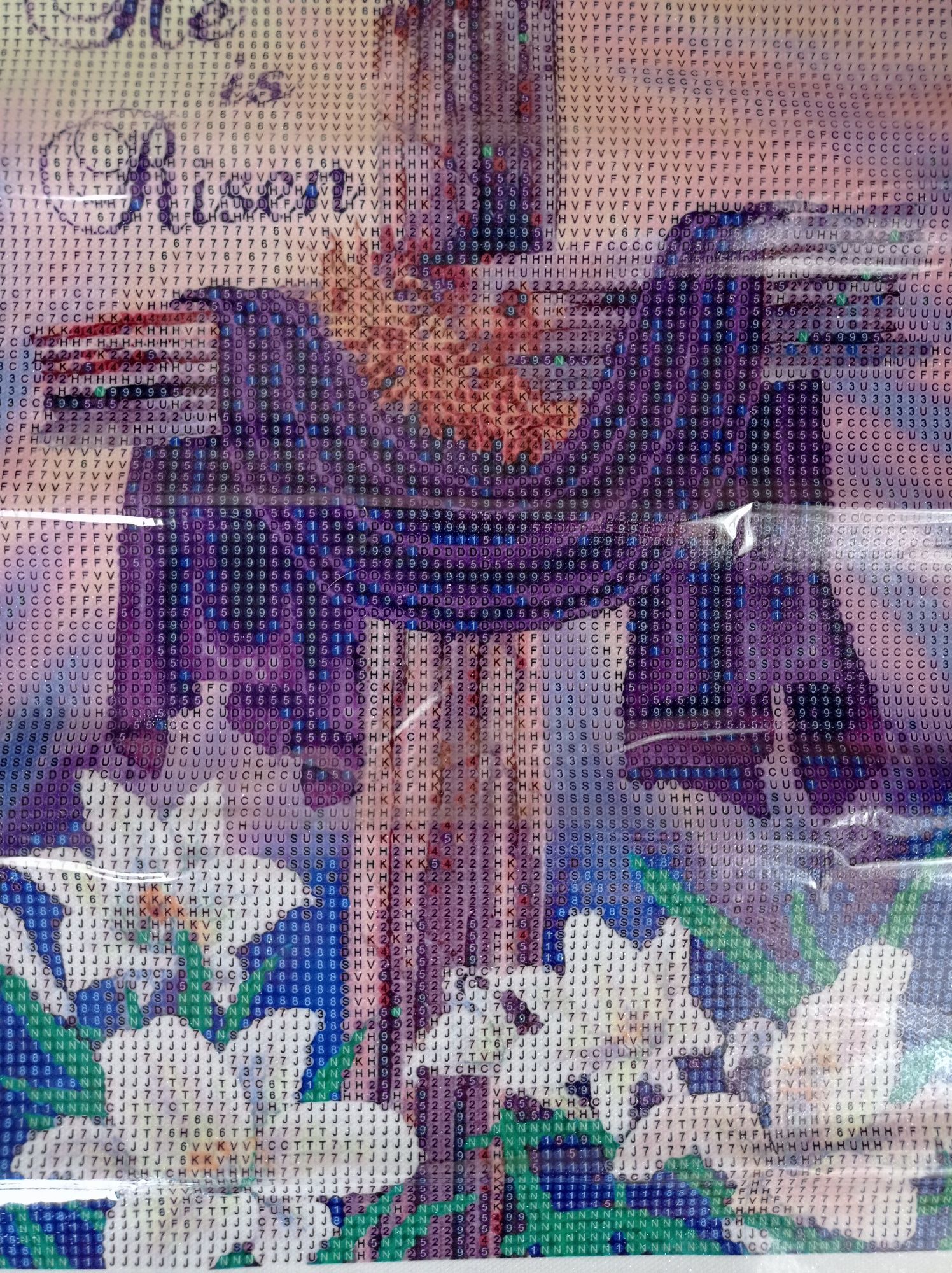 Алмазная картина "Деревянный крест"Полная выкладка.