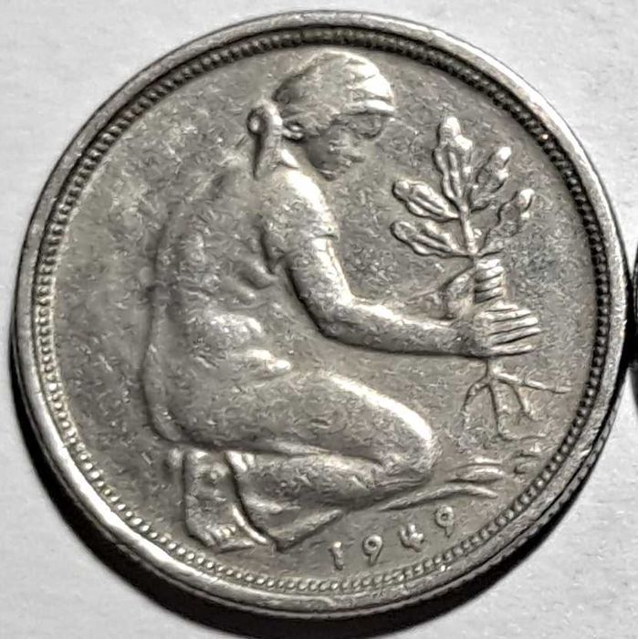50 Pfennig - Niemcy Zachod. (RFN) - zest 2 monet - 1949, 78 - stan d.