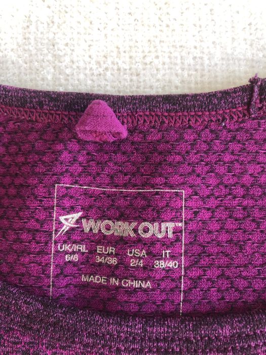 Purpurowa koszulka sportowa damska