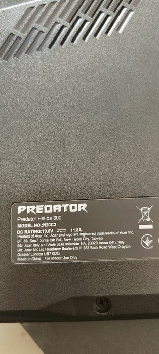 Computador portátil Predator helios 300