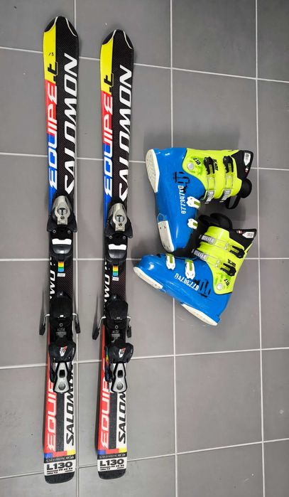Narty junior Salomon Equipe 130 cm z butami Dalbello Team 260 mm