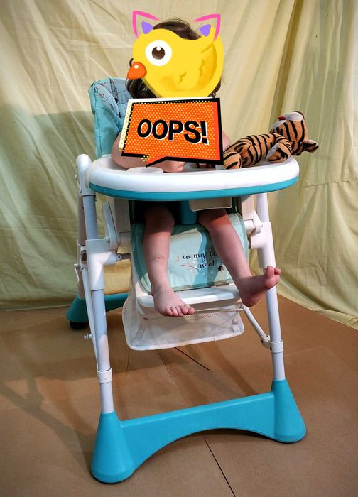 "PEPE" бірюзовий, дитячий стільчик для годування = "BABY DESIGN GROUP"