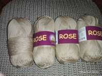 Продаю нитки (пряжу) для ручного вязания Rose, цвет беж