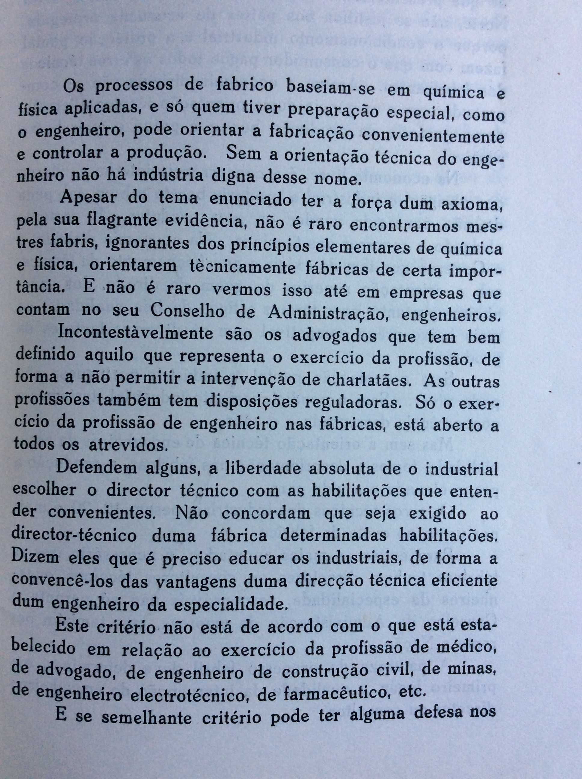 A orientação técnica da indústria. Ensaio de regulament. Tese, 1948
