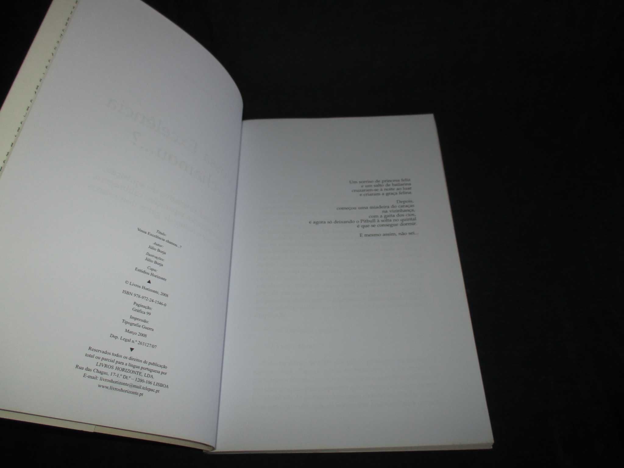 Livro Vossa Excelência chamou? Júlio Borja
