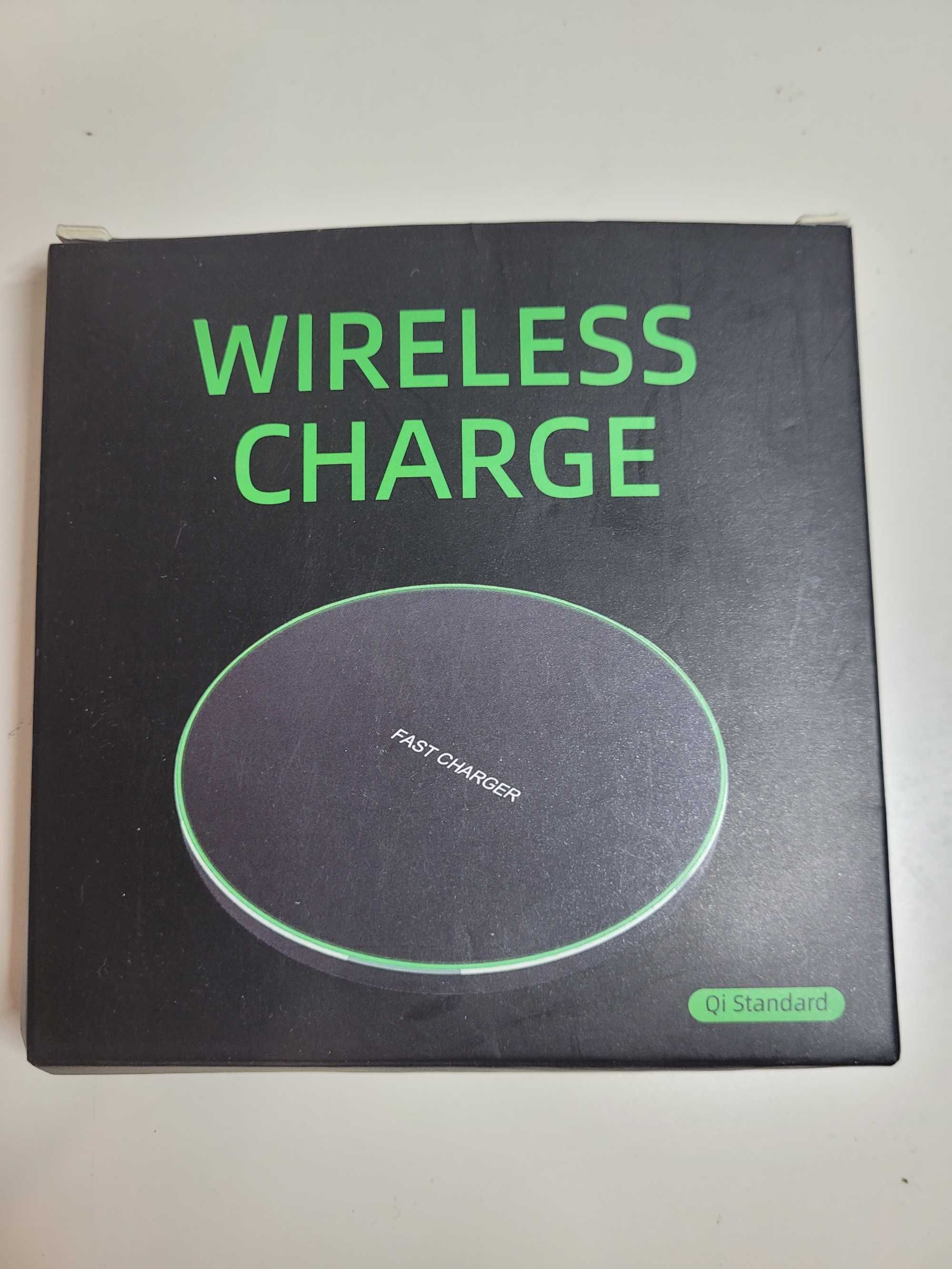 CZARNA ładowarka indukcyjna, bezprzewodowa, stacja ładująca USB-C