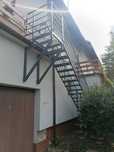 Schody metalowe zewnętrzne wewnętrzne solidne na wymiar serrated