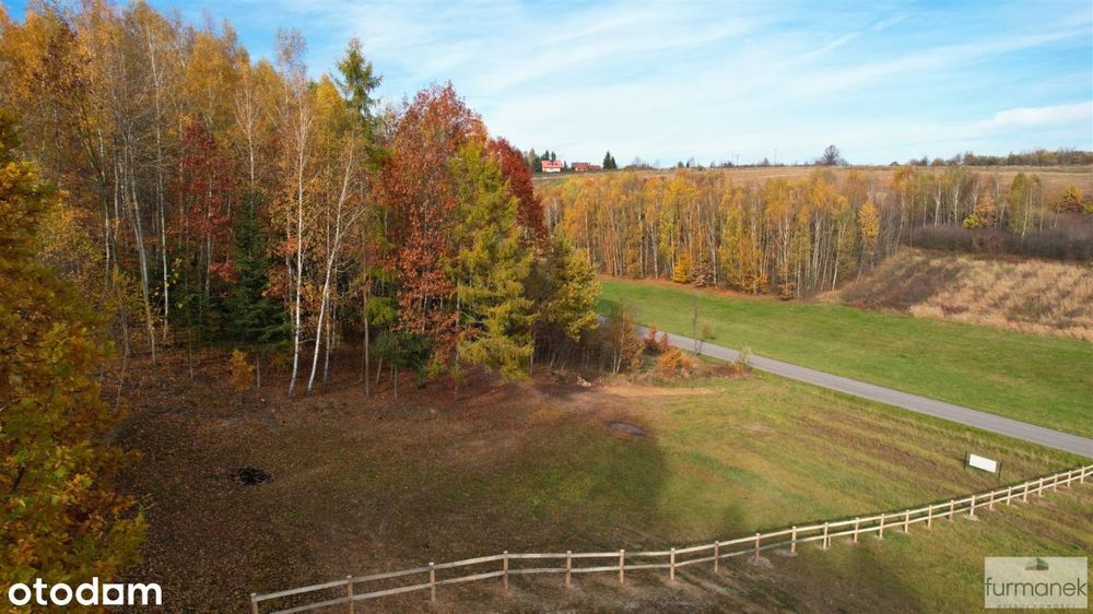 Widokowa działka budowlana 0,42 ha z własnym lasem