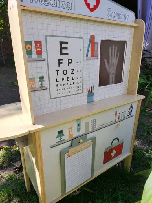 Zabawka Edukacyjna Drewniany Zestaw Gabinet Lekarski Szpital