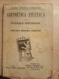 Livro de estudo antigo Aritmética prática