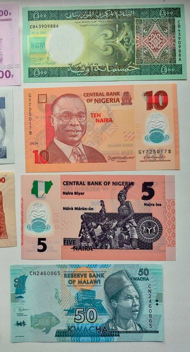 Набір банкнот Африки 1990 - 2000 років 12 бон без повторів UNC