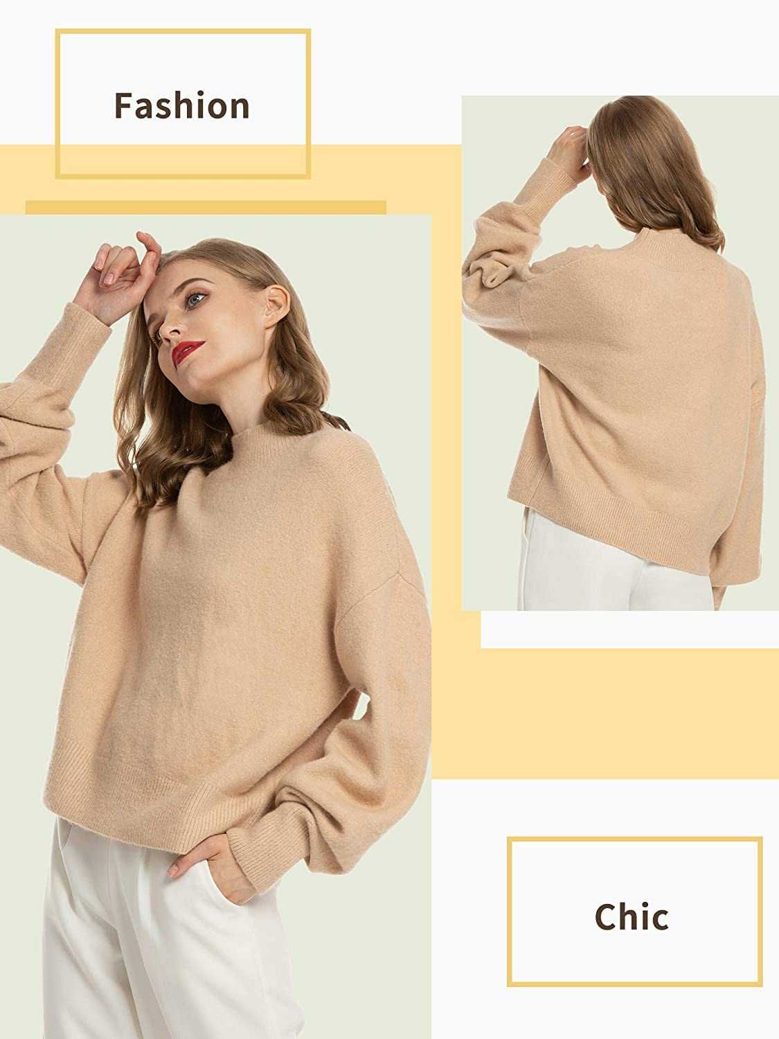 Sweter damski beżowy rozmiar L