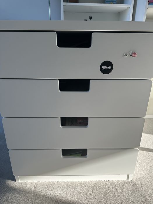 IKEA biurko z kontenerkiem białe 155 x 62x 74