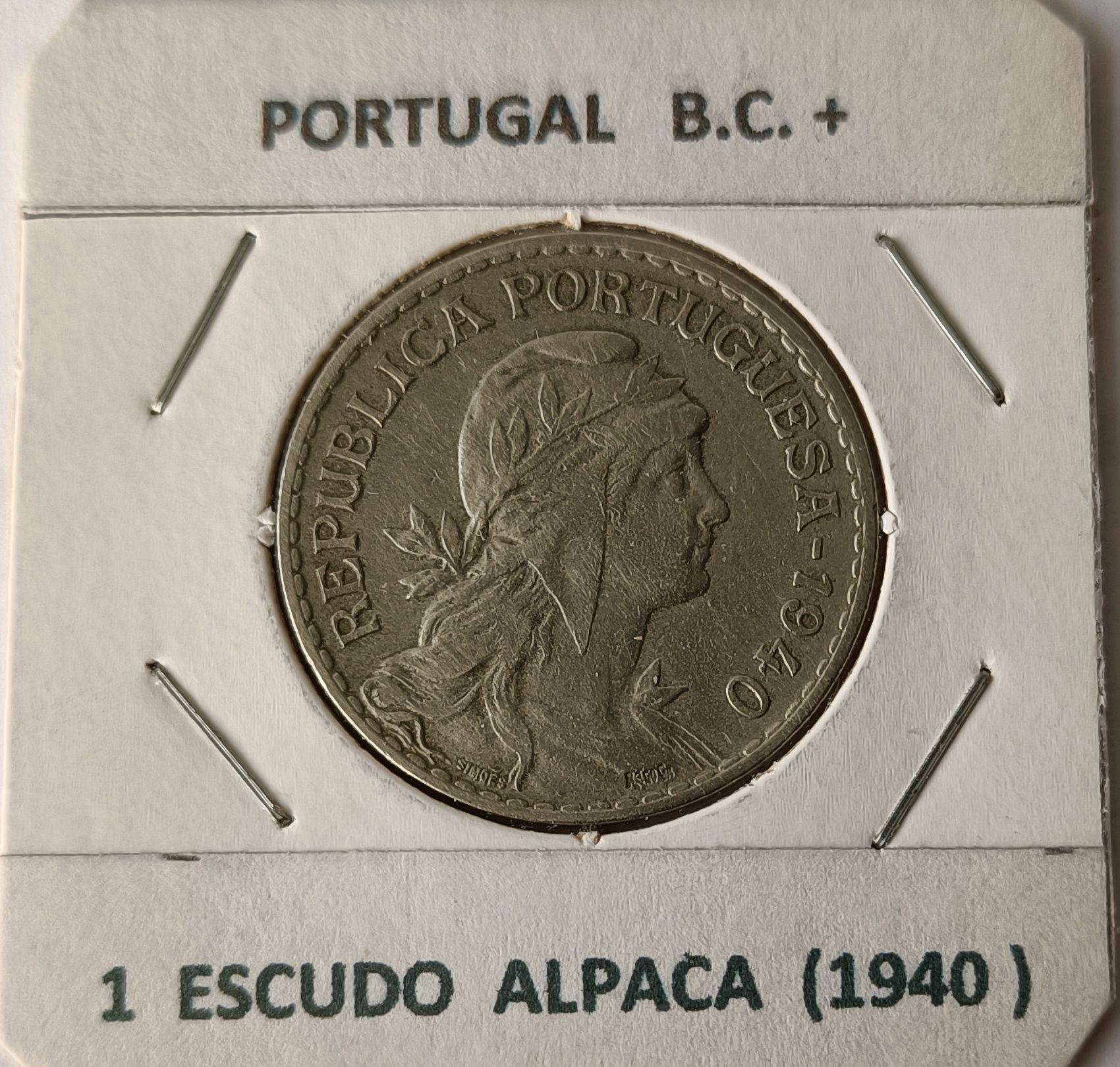 Moedas Da 2ª  República Portuguesa  « 1 Escudo alpaca »