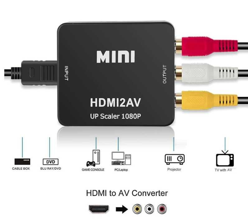 Конвертер HDMI у AV RCA тюльпан Адаптер HDMI2AV / э також AV2HDMI
