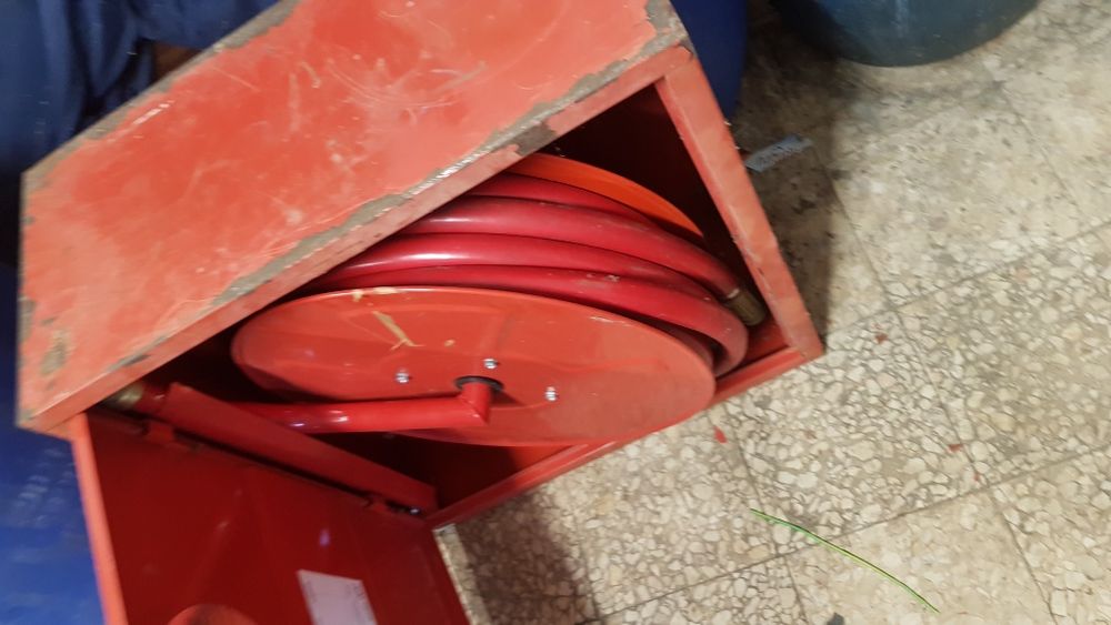 Mangeira e caixa de incêndio