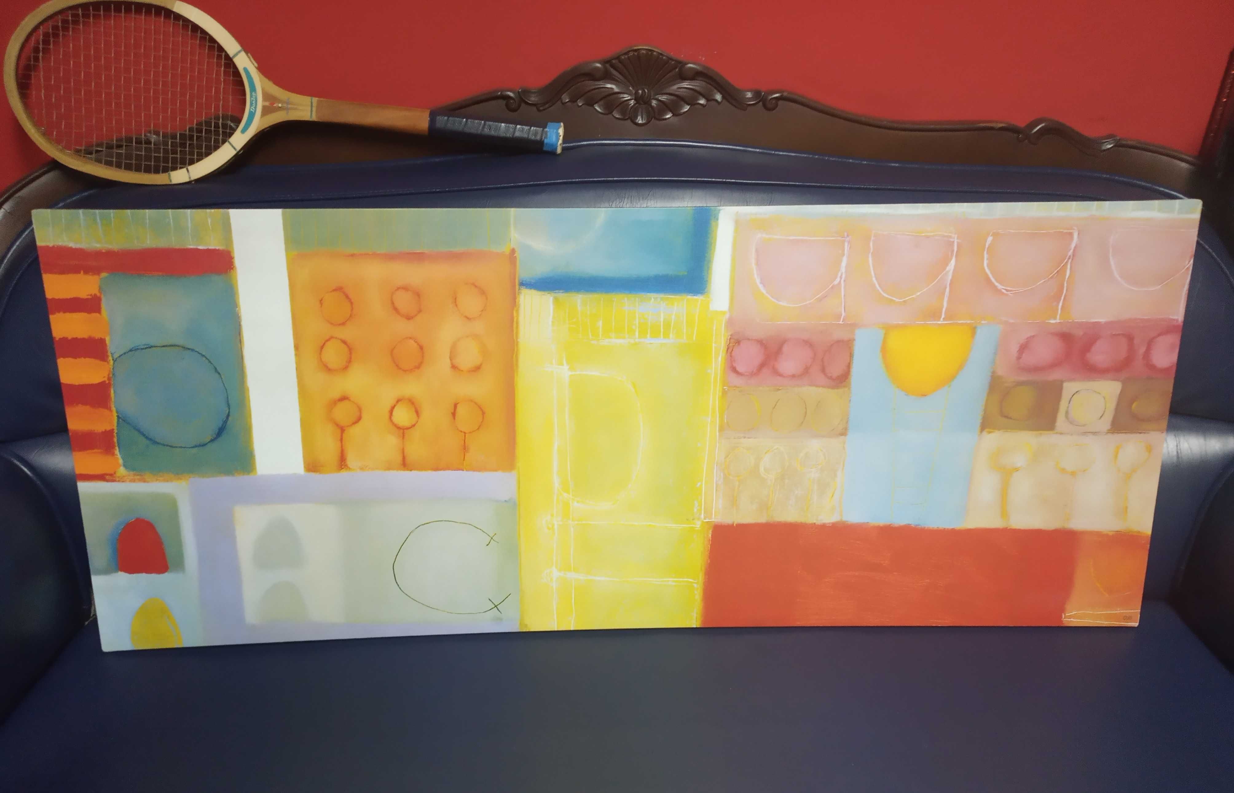 Tela Decorativa Obra David Briggs 140x56cm Abstrato