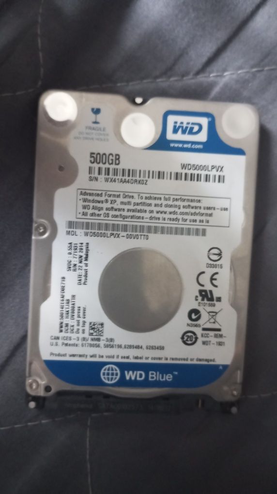 Пам'ять 500GB wd5000lpvx