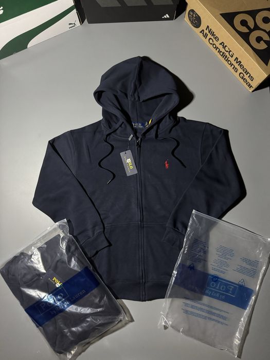 РОЗПРОДАЖ зіпка/зіп худі/zip hoodie poli ralph lauren в синьому кольор