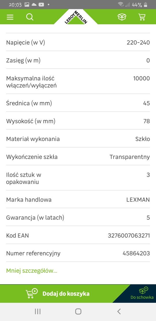 Żarówki LED 7 szt. transparentne