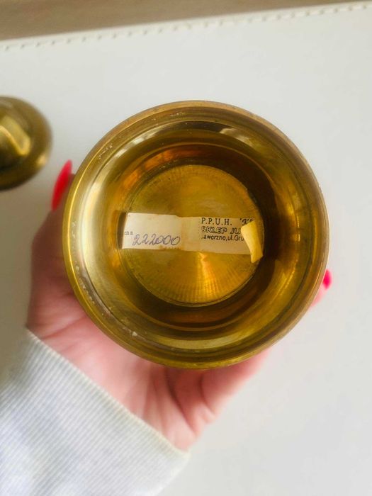 Mosiądz Amfora naczynia puzderka cukiernice dzbanki