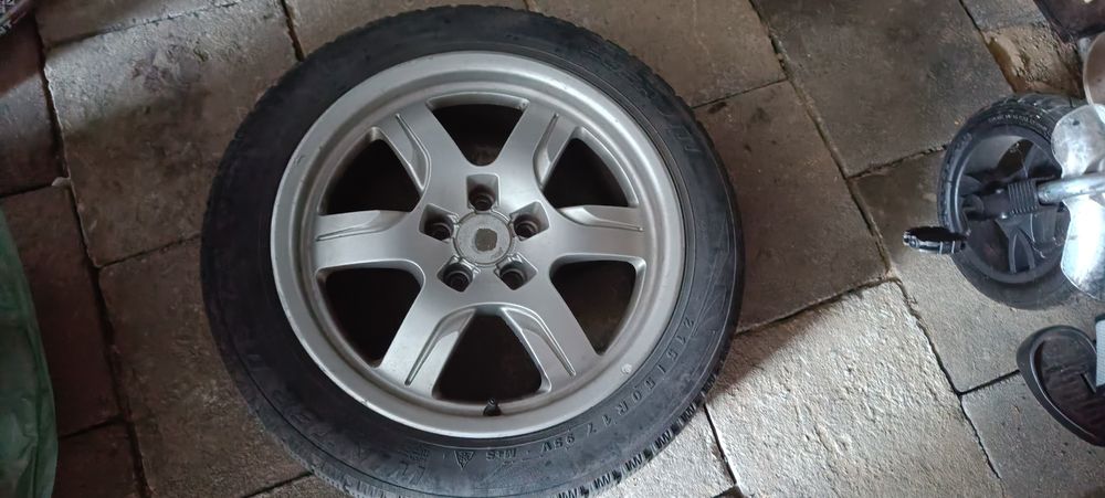 4 × Alufelgi Audi OEM 17 cali 5× 112 opony w gratisie do felg