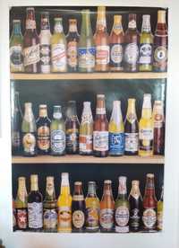 Cartaz com muitas e variadas marcas de cervejas