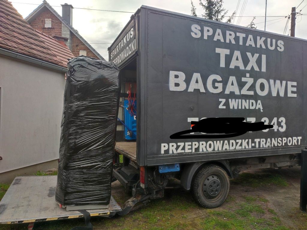 TANIO Taxi bagazowe z winda,PRZEPROWADZKI,transport,wywóz mebli,odpado