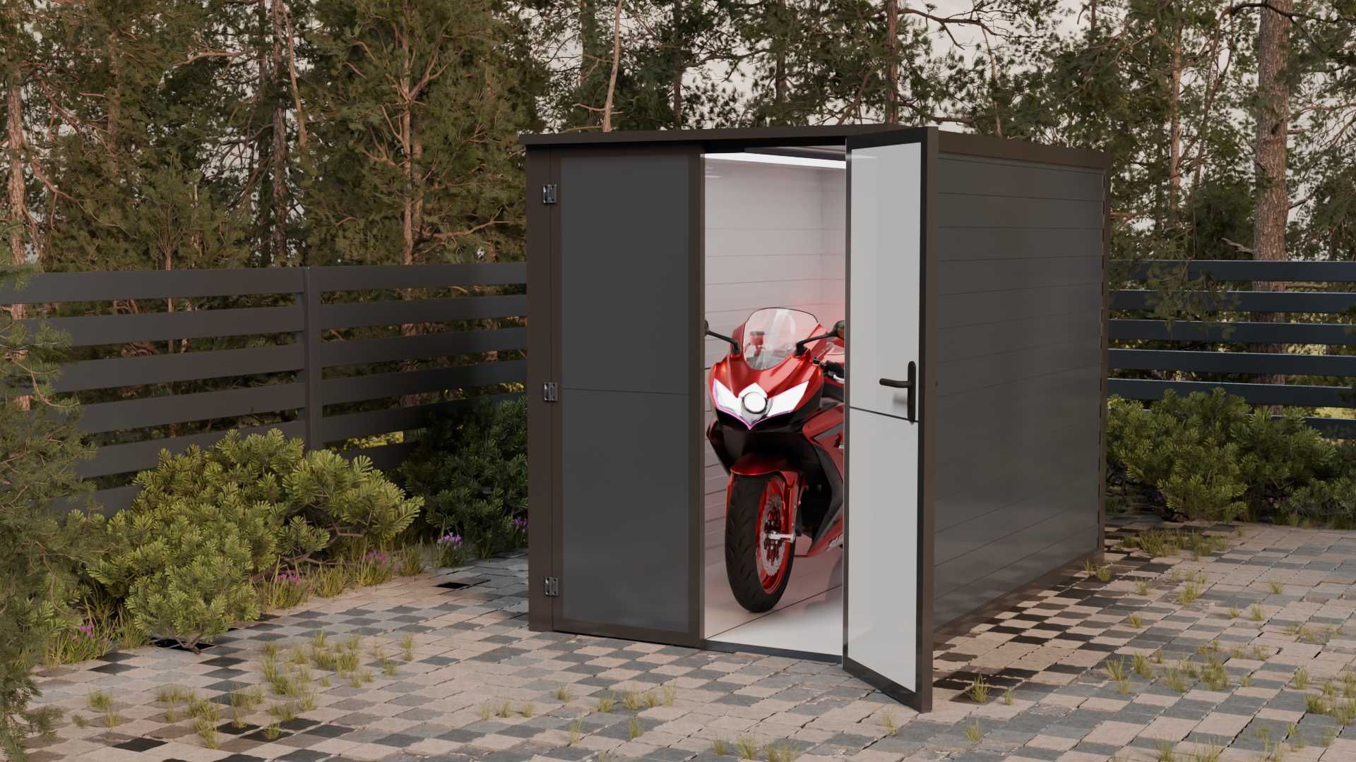 Ocieplany garaż na motor / garaż na rowery / schowek / narzędziownia